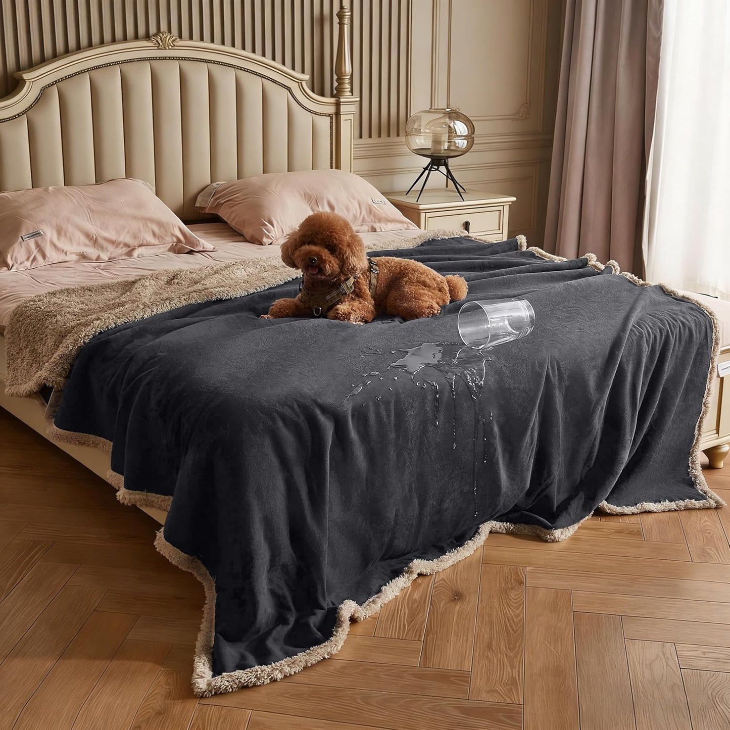 Kritter Planet Waterproof Dog Blanket, Reversible Water Proof Pet Blanket for Couch, Bed & Sofa, Washable Couch Covers for Large Dogs - Protects Furniture from Fur, Dirt, and Accidents