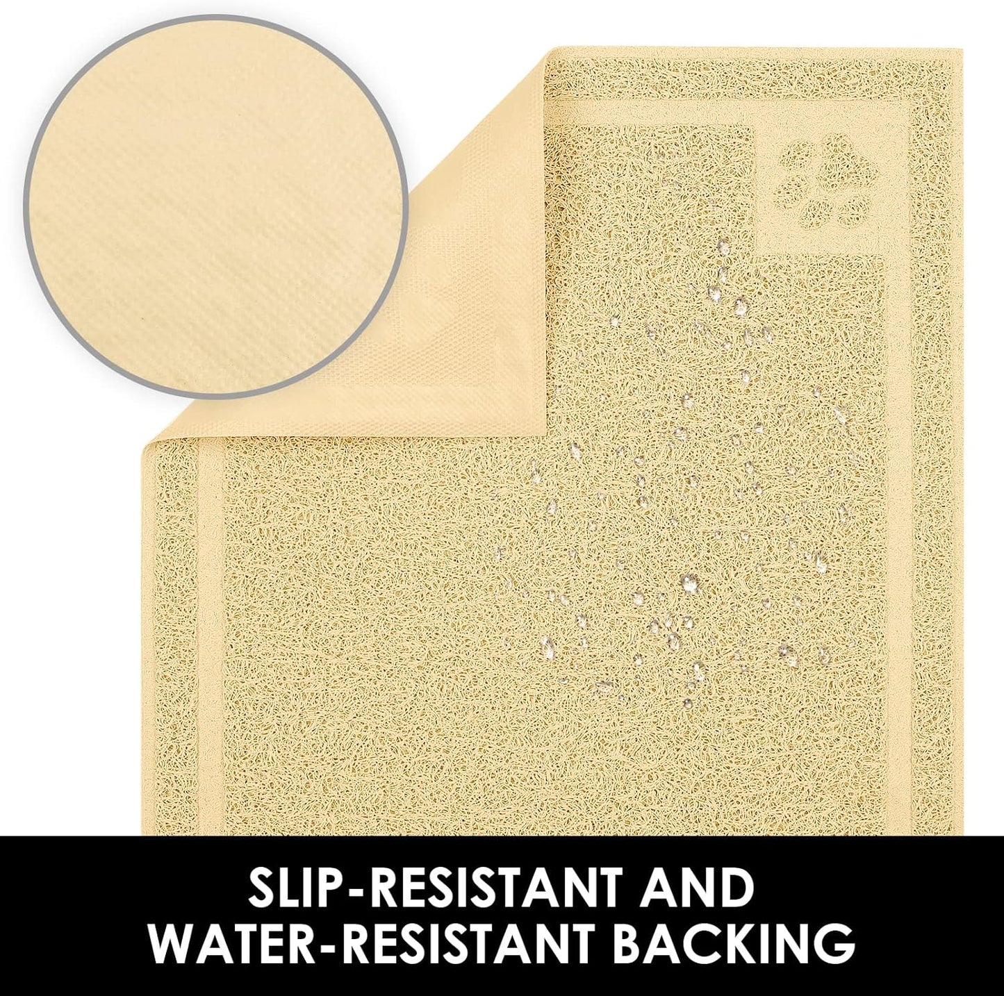 Pet Feeding Mat for Small Dogs and Cats 24" x 16" Flexible and Waterproof Dog Bowl Mat for Food and Water, Easy to Clean Dog Food Mat with Non Slip Backing