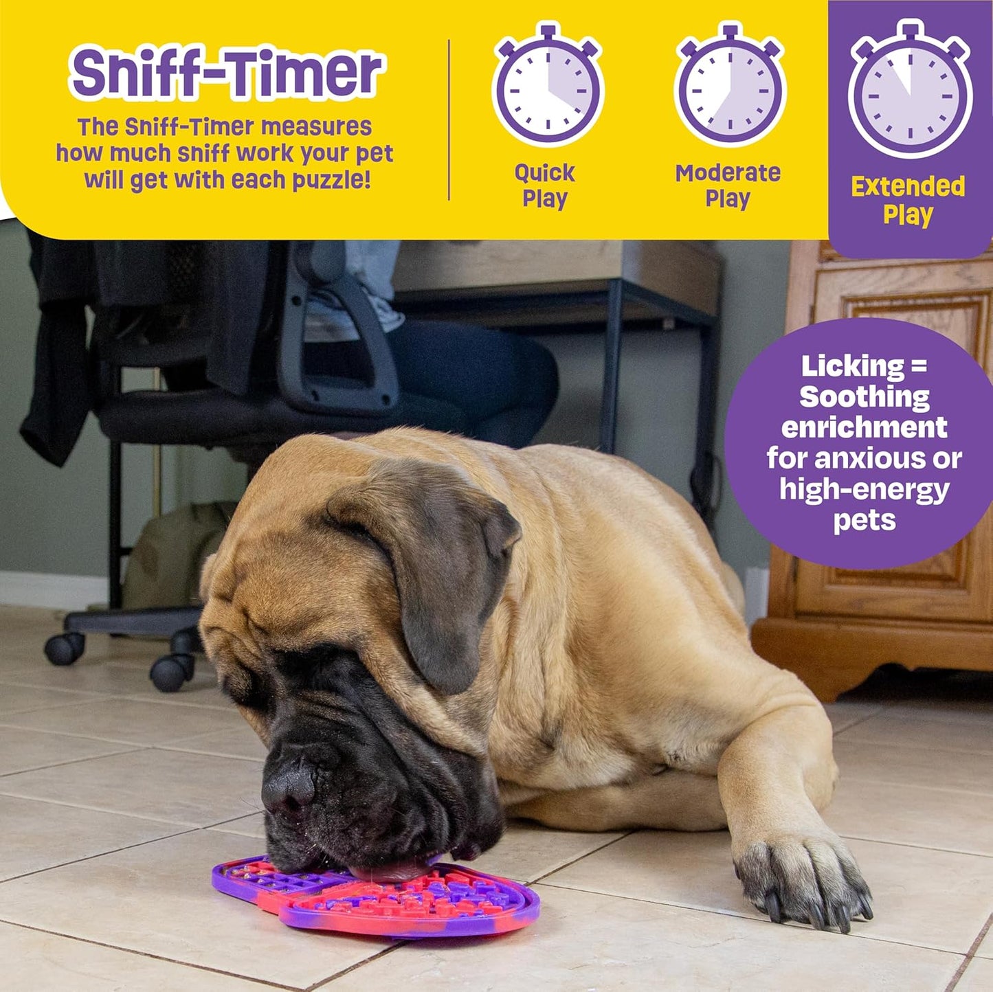 Brightkins Tie Dye Pup Cone Lick Mat - Mental Stimulation for Dogs, Sniff Mat for Dogs and Cats, Enrichment Dog Food Mat, Puppy Training Tools, Cat Feeder Toy, Dog Toys Boredom, Slow Pet Feeder