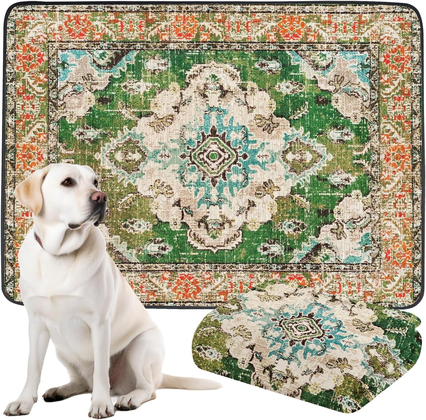 Dogcator Washable Pee Pads for Dogs, 2 Pack Reusable Puppy Training Pads. 36''x48'' Super Absorbent Dog Rugs, Non-Slip and Leakproof Pee Mat for Dogs, Whelping Pads for Crates and Floors