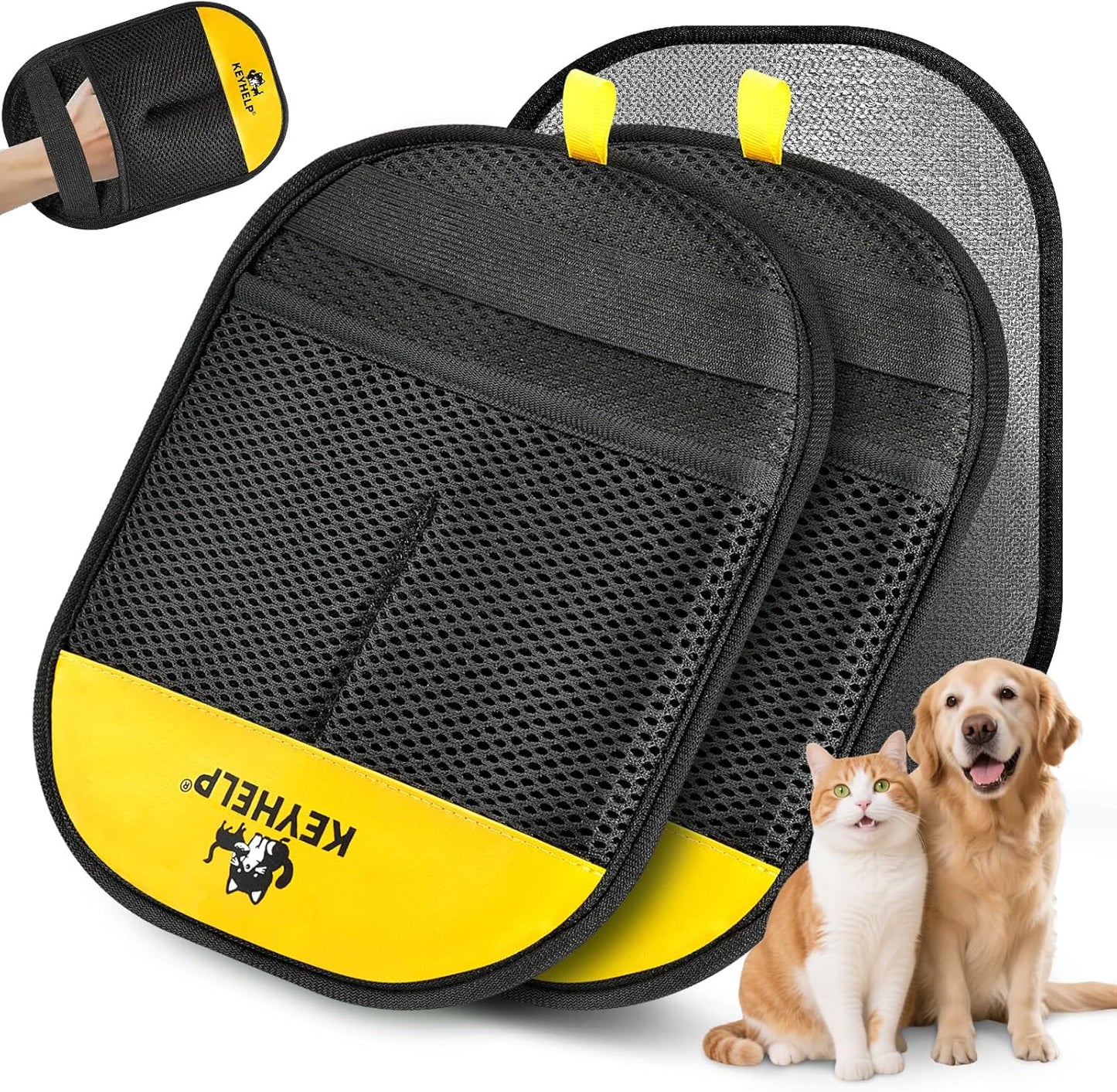 Pet Hair Removal Glove for Dogs & Cats, Newly Upgraded Reusable Electrostatic Pet Hair Glove, Magic Brush Pet Hair Remover Tool for Clothing, Couch, Carpet, Car Seat