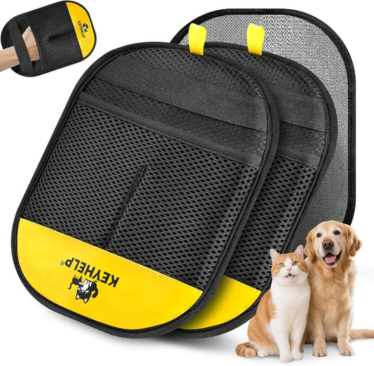 Pet Hair Removal Glove for Dogs & Cats, Newly Upgraded Reusable Electrostatic Pet Hair Glove, Magic Brush Pet Hair Remover Tool for Clothing, Couch, Carpet, Car Seat