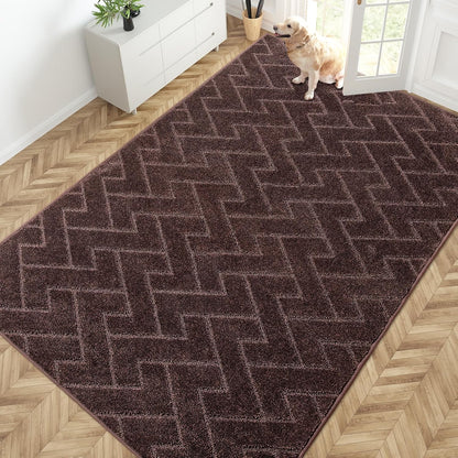 PURRUGS Dirt Trapping Door Mat 20" x 31.5", Non-Slip Machine Washable Entry Rug, Dog Doormat, Indoor Front Door Mat, Super Absorbent Entryway Rug for Muddy Shoes & Paws, Taupe