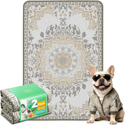 FXW Washable Pee Pads for Dogs, Puppy Pads with Super Absorbent, Specifically Designed for FXW Rollick/Homeplus 24inch 6 Panels Dog Playpen, 39" x 63" Rectangle, Khaki, 1 Pack
