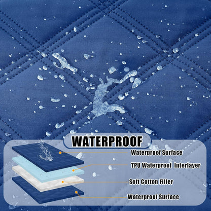 Smiry Waterproof Dog Bed Cover Blanket 30x70, Soft Reversible Pet Blanket, Washable Leakproof Cats Dogs Couch Cover for Sofa, Couch, Furniture, Grey/Dark Grey
