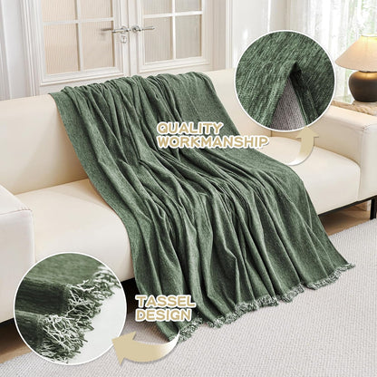 MYSKY HOME Couch Cover for Dogs, Washable Couch Covers, Non Slip Sofa Cover, Couch Cover 2 Cushion Sofa Dogs Furniture Protector with Tassels, Chenille Sofa Slipcover for Pets, 71"x118", Dark Grey