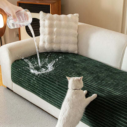 MYSKY HOME 100% Waterproof Couch Cover for Sofa, Couch Covers for Dogs, Non Slip Back Pet Sectional Sofa Covers for 3 Cushion Couch, Sofa Covers Washable, Dog Bed Cover, Dark Grey, 35"x70.9"