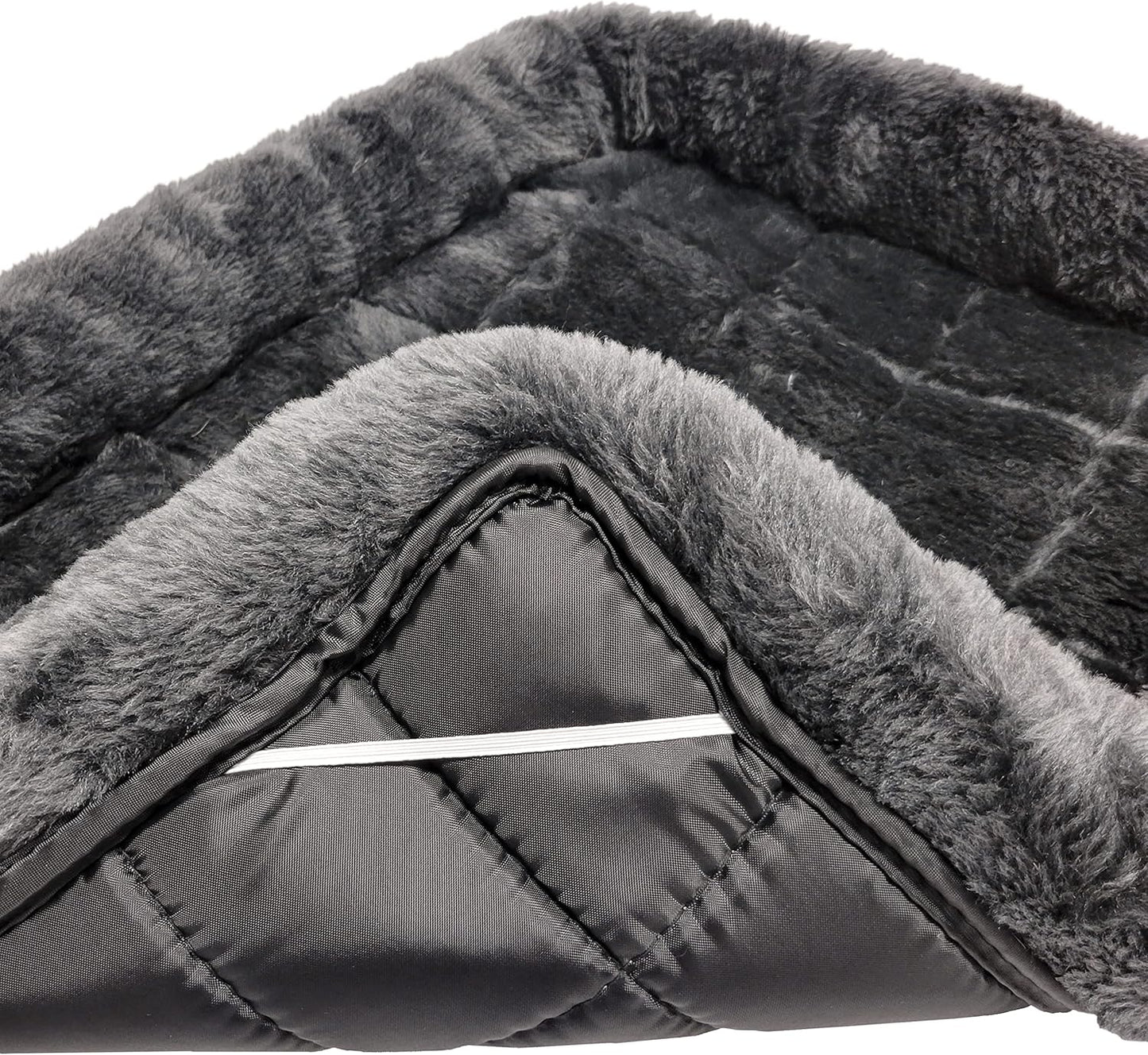 MidWest Homes for Pets QuietTime Dog Bed - White Fleece Bolster, Ultra-Soft and Machine Washable, Fits 24-Inch Crates and Carriers, for Small Breed Dogs