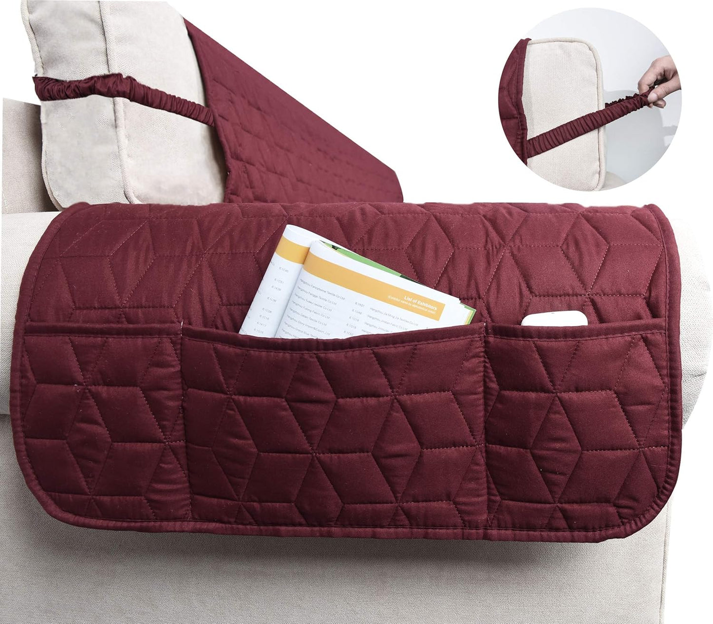 Ameritex Couch Sofa Slipcover 100% Waterproof Nonslip Quilted Furniture Protector for Dogs, Children, Pets, Machine Washable (Beige, 68")