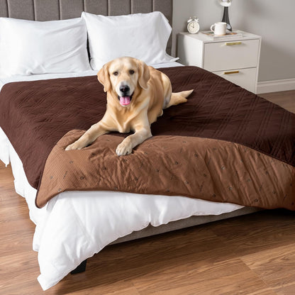 PetAmi Waterproof Couch Cover for Dogs, Reversible Furniture Cover Sofa Protector for Pet Cat Bed, Washable Blanket Dog Cover for Couch Seat, 52x82 Gray