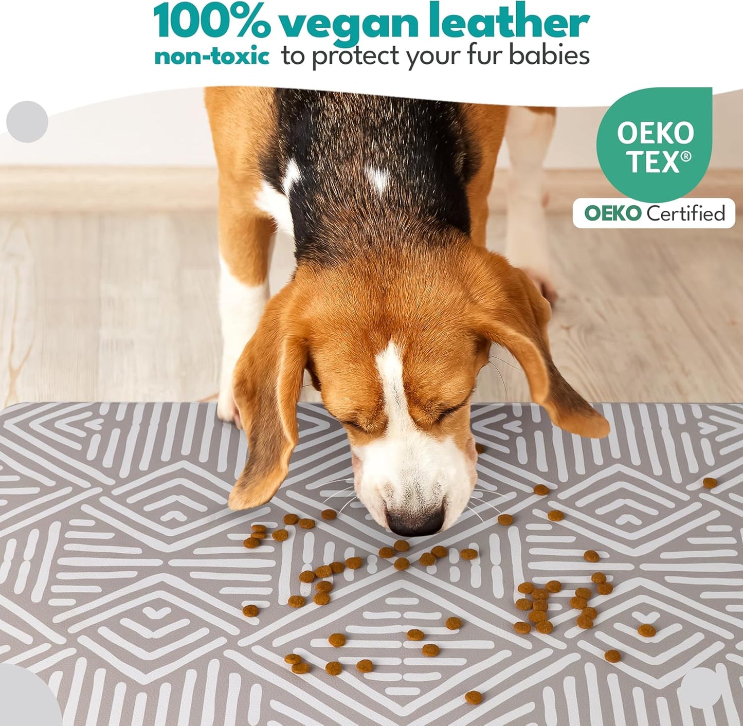 NALALAS Dog Mat for Food and Water, Cat Feeding Mat | Waterproof Dog Bowl Mat | Non-Slip Pet Food Mat for Floors | Pet Mats for Food and Water | Easy to Clean
