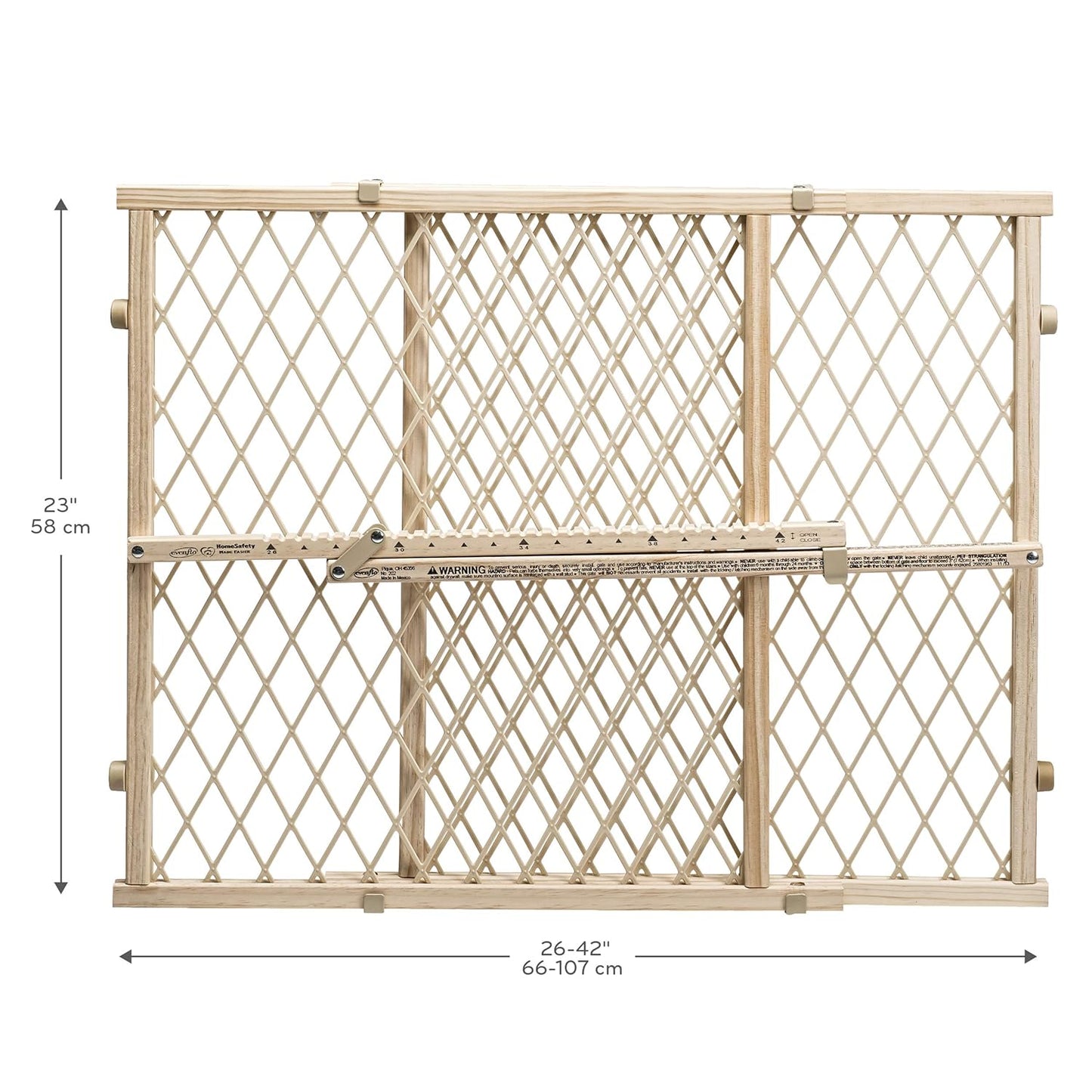 Position & Lock Adjustable Wood Baby Gate (Farmhouse Collection)