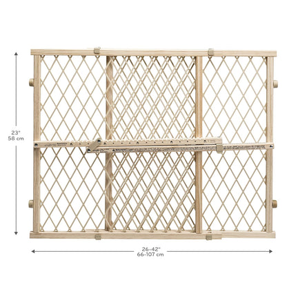Position & Lock Adjustable Wood Baby Gate (Farmhouse Collection)