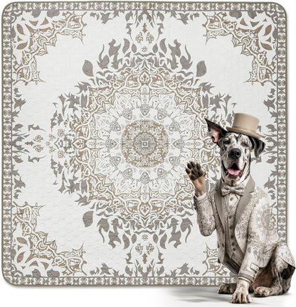 FXW Washable Pee Pads for Dogs, Puppy Pads with Super Absorbent, Specifically Designed for FXW Rollick/Homeplus 24inch 6 Panels Dog Playpen, 39" x 63" Rectangle, Khaki, 1 Pack