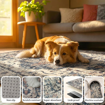 Washable Pee Pads for Dogs, Reusable Puppy Potty Training Pads, Ultra-Absorbent Thick Waterproof Leak-Proof Non-Slip Pads & Mat for Crate, Playpen, Floor, Whelping & Housebreaking , 2 Pack 18"x24"