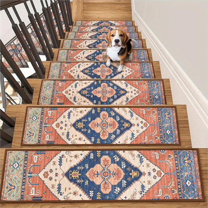 Lahome Stair Treads Non Slip 15 Pack 8" X 30" Stair Treads for Wooden Steps, Washable Self Adhesive Stair Runners Stain Resistant Stair Carpet, Edging Staircase for Kids Elders and Dogs Dorie, Taupe