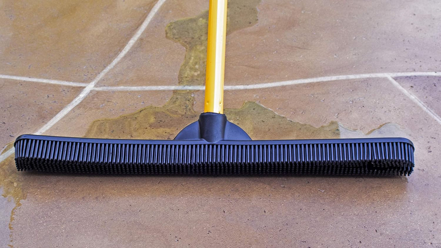FURemover Pet Hair Removal Rubber Broom, 58" Telescopic Handle