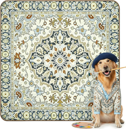 FXW Washable Pee Pads for Dogs, Puppy Pads with Super Absorbent, Specifically Designed for FXW Rollick/Homeplus 24inch 6 Panels Dog Playpen, 39" x 63" Rectangle, Khaki, 1 Pack