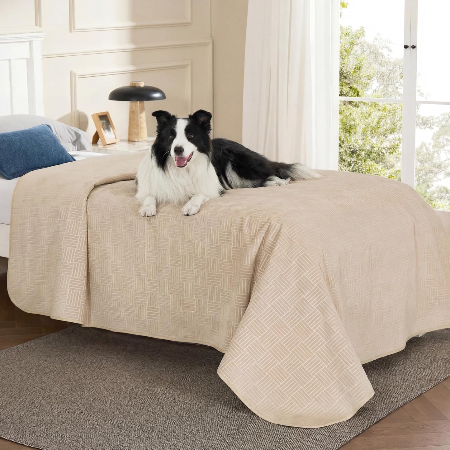 Bedsure Waterproof Couch Cover for Dogs Washable - Waterproof Blanket for Large Dogs Couch Sofa Bed Cozy, Lightweight Furniture Protector for Pet Cat Quick Drying, Ash Grey, 52x82IN