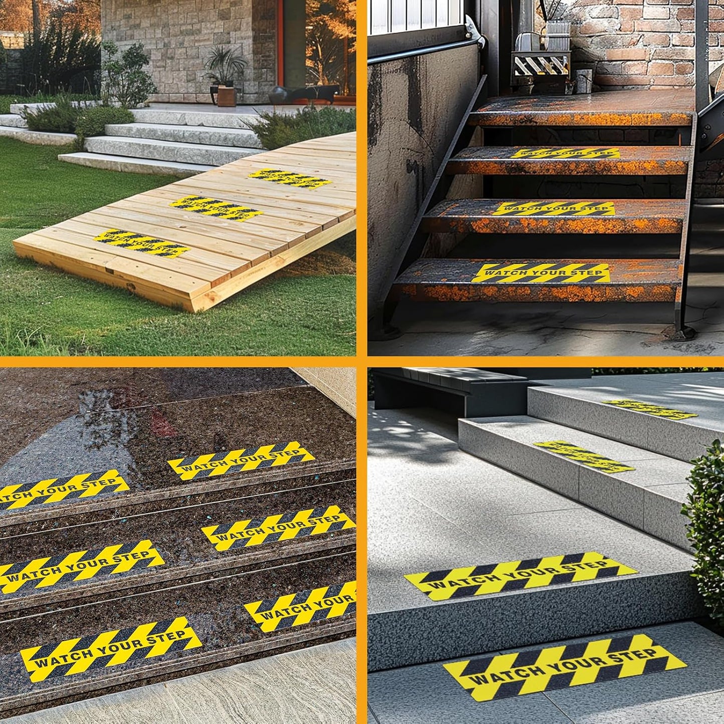 LifeGrip Stair Treads Non-Slip (15PCS), Anti Slip Transparent Stair Treads Tape for Indoor Wooden Step (4"X30"X15P-Treads)