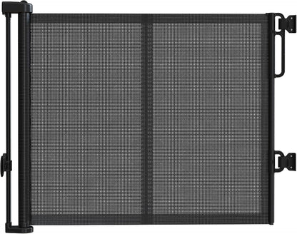 Reinforced 120" Extra Wide Retractable Baby Gates for Stairs, Mesh Saftey Gate for Pets, 10 Foot Retractable Dog Gate, No Drilling, One-Hand Operation, Retractable Gate for Indoor & Outdoor Use