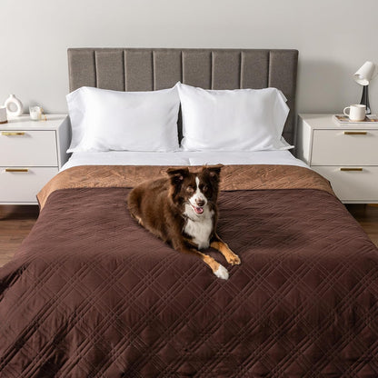 PetAmi Waterproof Couch Cover for Dogs, Reversible Furniture Cover Sofa Protector for Pet Cat Bed, Washable Blanket Dog Cover for Couch Seat, 52x82 Gray