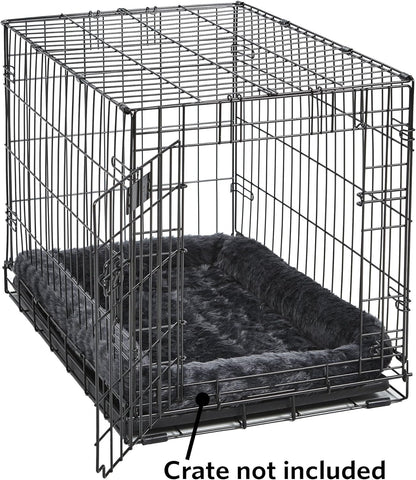 MidWest Homes for Pets QuietTime Dog Bed - White Fleece Bolster, Ultra-Soft and Machine Washable, Fits 24-Inch Crates and Carriers, for Small Breed Dogs