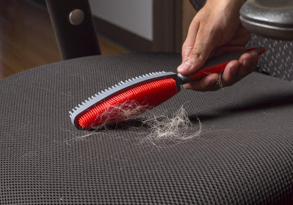 FURemover Duo Pet Hair Rubber Brush, Dual Sided to Easily Remove Fur and Lint from Clothing and Upholstery, Thick Bristles Groom Dogs and Cats, Easy to Clean, Colors May Vary