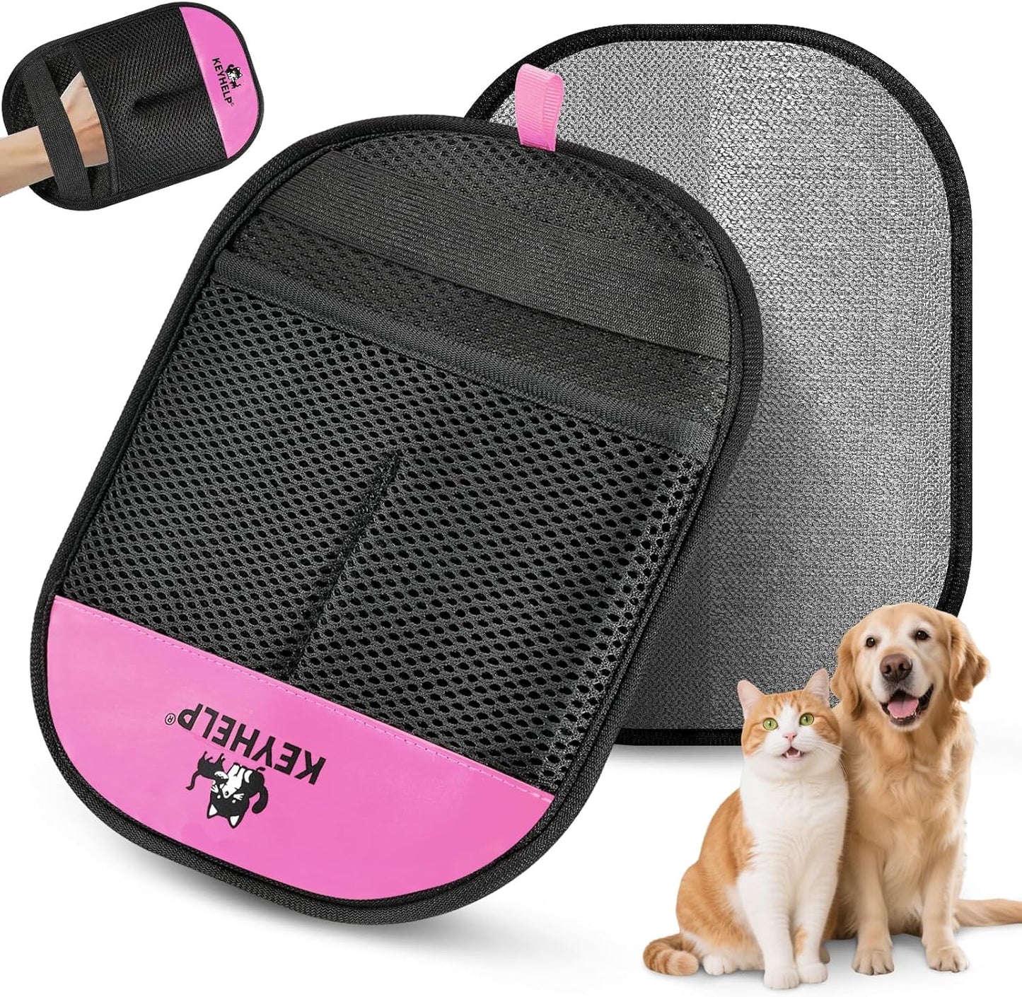 Pet Hair Removal Glove for Dogs & Cats, Newly Upgraded Reusable Electrostatic Pet Hair Glove, Magic Brush Pet Hair Remover Tool for Clothing, Couch, Carpet, Car Seat