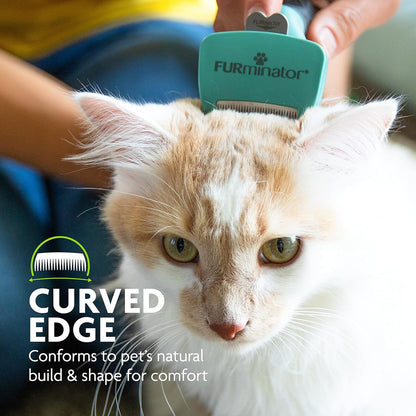 FURminator® deShedding Tool For Medium/Large Cats, Long Hair, Removes Loose Hair From Shedding