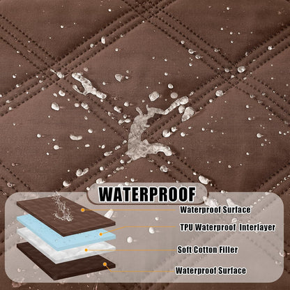 Smiry Waterproof Dog Bed Cover Blanket 30x70, Soft Reversible Pet Blanket, Washable Leakproof Cats Dogs Couch Cover for Sofa, Couch, Furniture, Grey/Dark Grey