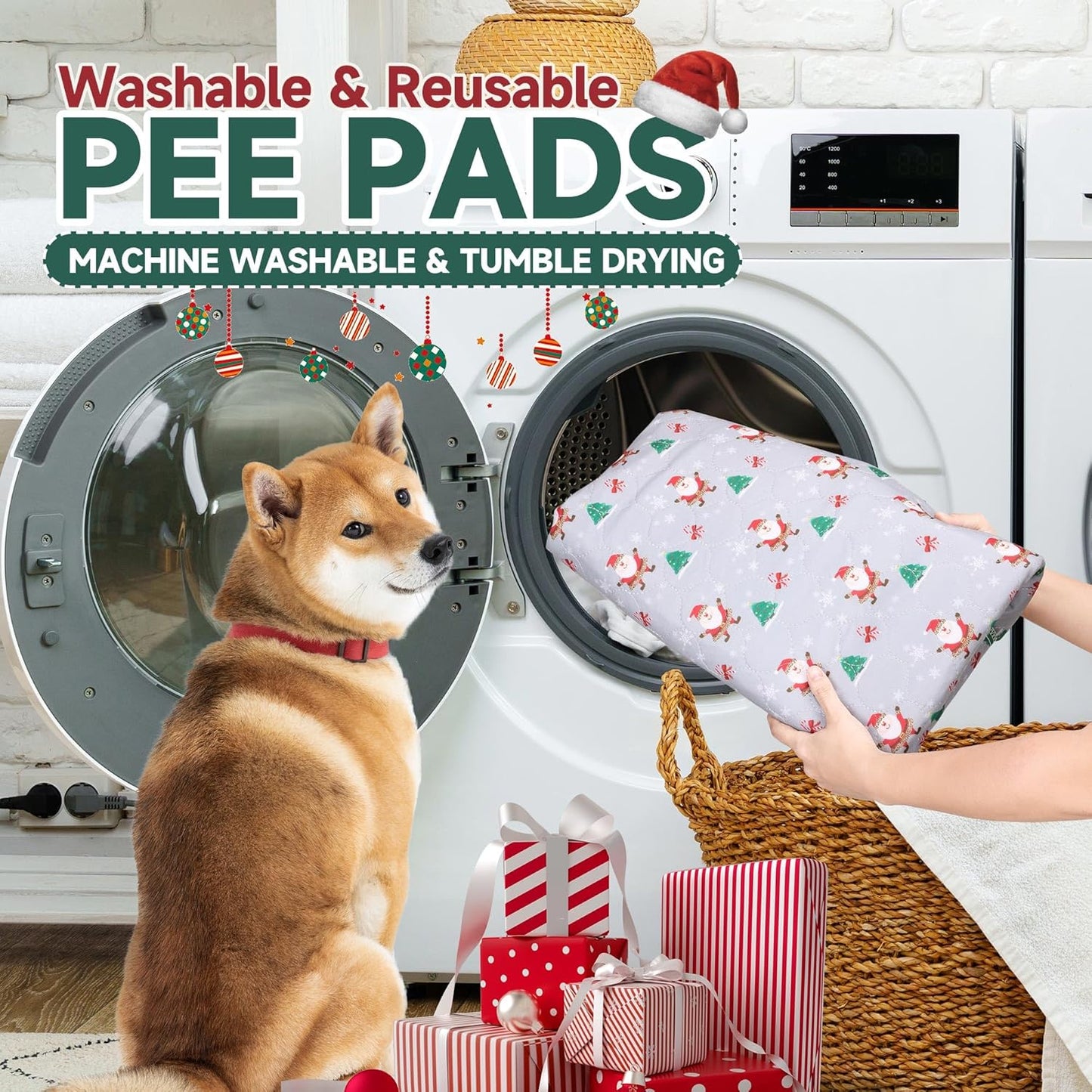 Aitmexcn Washable Puppy Dog Pee Pad, 2PCS 100% Waterproof Whelping Training Mat for Puppy/Senior Dog, Fast Drying Reusable Puppy Pads for Indoor, Outdoor and Car Travel- 24'' x 36''