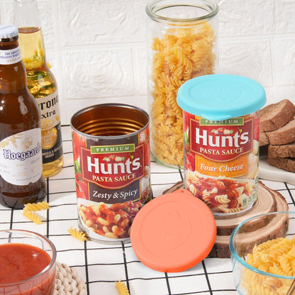 2PCs 3.0-inch Silicone Can Lids for Chef Boyardee | Van Camp's | Goya | Bush's Best | Farmer's Market Can, Can Cover for Canned Goods, Soup Can Cap, Fit Most Standard Size, Dishwasher Safe (Lids ONLY)