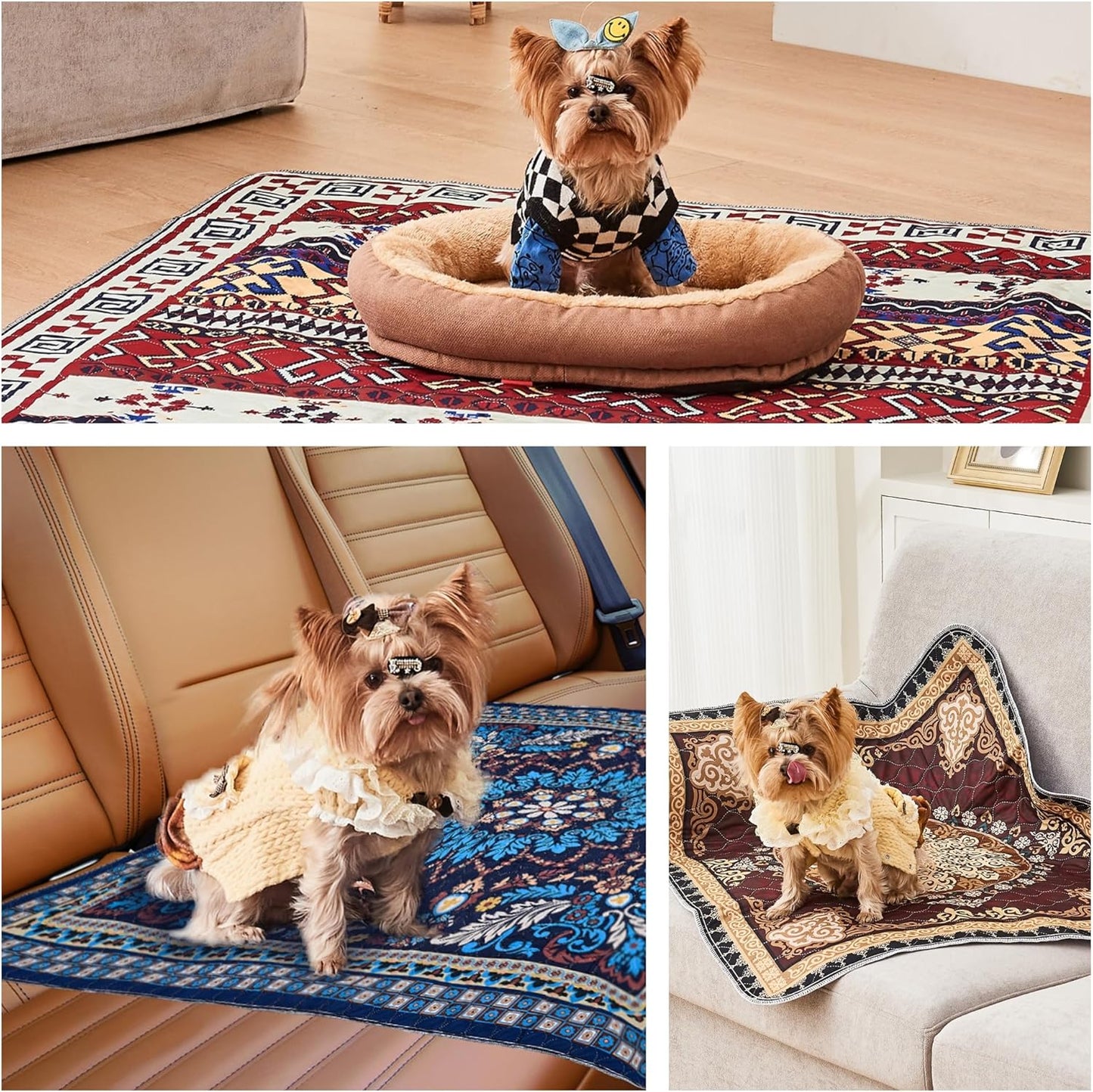 Qeils Washable Pee Pads, Reusable Puppy Pads Super Absorbent Leakproof Dog Training Pads, Non-Slip Wee Wee Pads for Crate, Floor, Potty Pads Feeding Mat Dog Pee 2 Pack 18"x30"