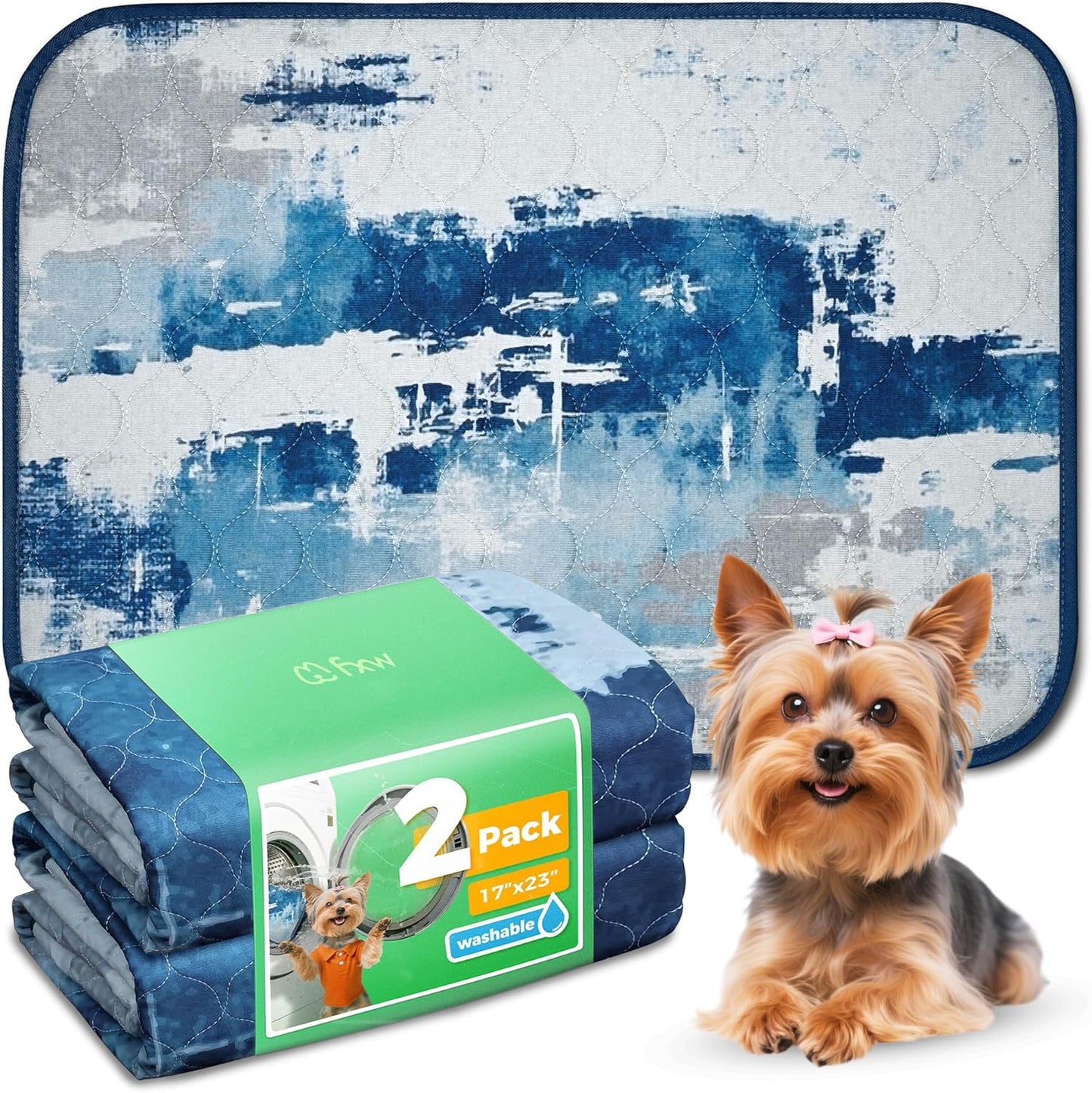 FXW Washable Pee Pads for Dogs, Puppy Pads with Super Absorbent, Specifically Designed for FXW Rollick/Homeplus 24inch 6 Panels Dog Playpen, 39" x 63" Rectangle, Khaki, 1 Pack