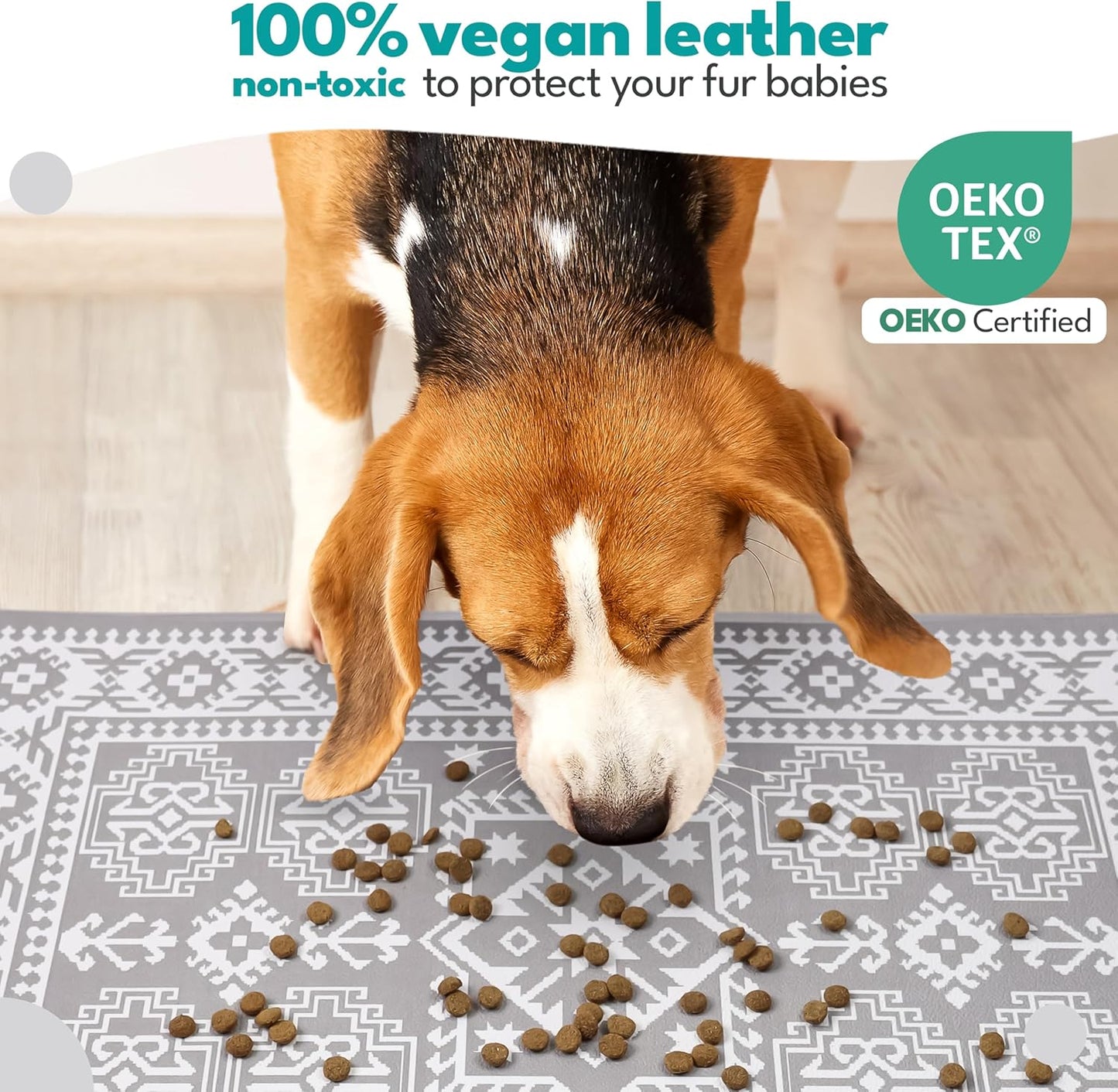 NALALAS Dog Mat for Food and Water, Cat Feeding Mat | Waterproof Dog Bowl Mat | Non-Slip Pet Food Mat for Floors | Pet Mats for Food and Water | Easy to Clean