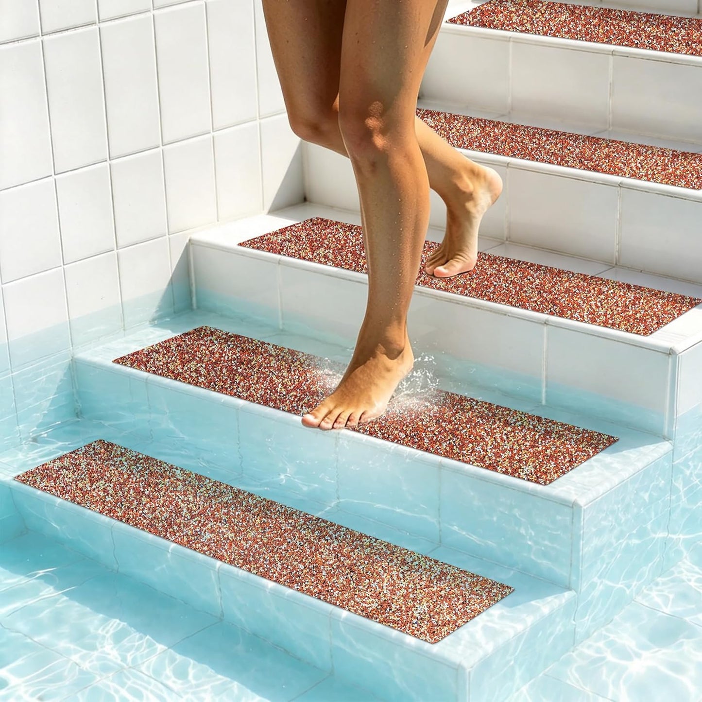 LifeGrip Stair Treads Non-Slip (15PCS), Anti Slip Transparent Stair Treads Tape for Indoor Wooden Step (4"X30"X15P-Treads)