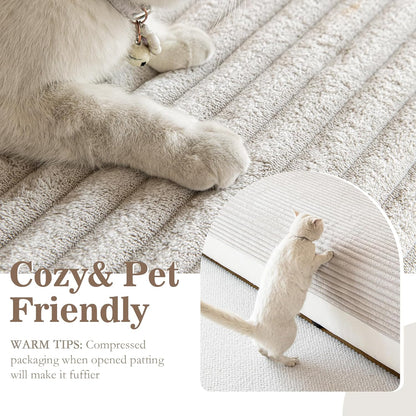 MYSKY HOME 100% Waterproof Couch Cover for Sofa, Couch Covers for Dogs, Non Slip Back Pet Sectional Sofa Covers for 3 Cushion Couch, Sofa Covers Washable, Dog Bed Cover, Dark Grey, 35"x70.9"