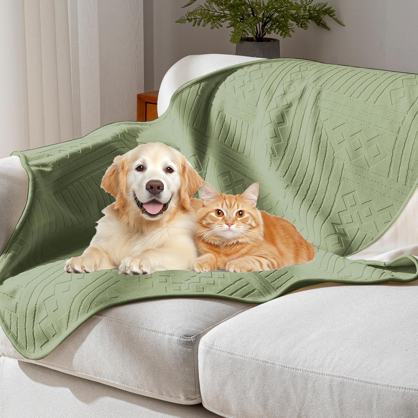 Waterproof Couch Cover, Reversible, Pet-Friendly, Washable and Anti-Slip Couch Covers for Sofa Protection with 3 Cushions, Sofa Slipcovers for Dogs and Cats (71×118in/Brown)