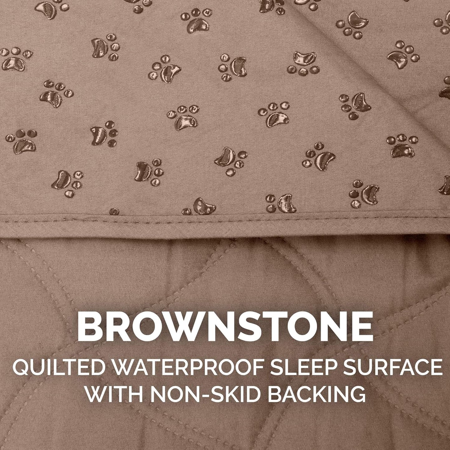 FurHaven Waterproof Blanket & Furniture Protector Cover with Non-Slip Backing, Machine Washable, Jumbo/King, Quilted Twill, Gray