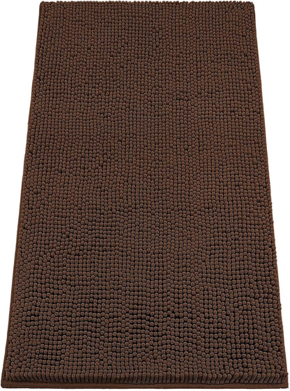 Absorbent Dog Door Mat for Muddy Paws, 60" x 24" Chenille Indoor Mats for Entryway, Trap Dirt Front Door Mat Indoor Entrance Washable Non Slip Soft
