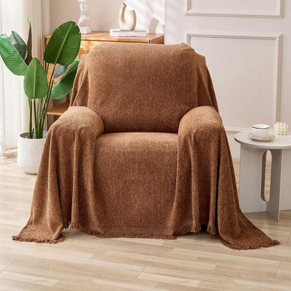 HAOMAIJIA Non Slip Couch Cover Sofa Covers for 3 Cushion Couch Washable sectional Couch Covers for Dogs pet Furniture Protector Couch Cover Blanket for Living Room (Off White, 91"x134")