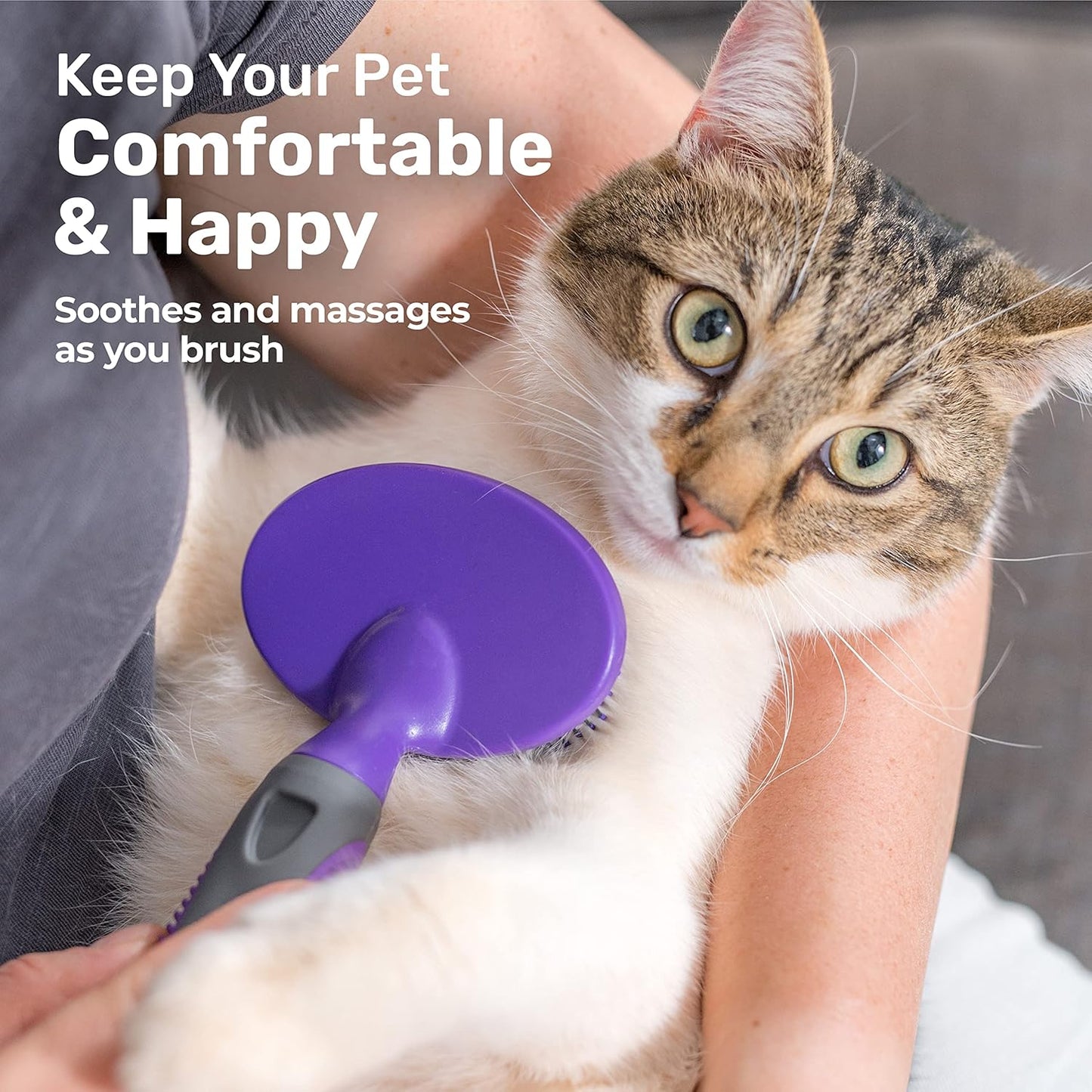 Hertzko Double Sided Flexible Slicker Brush Removes Loose Hair, Tangles, and Knots, Flexible Head Contours on Your Pet’s Skin - Suitable for Dogs and Cats (Double Sided Brush)