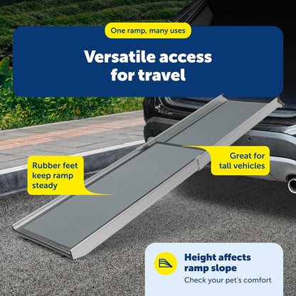 PetSafe Happy Ride Telescoping Dog Ramp, Portable Pet Ramp for Cars, Trucks & SUVs with Adjustable Sizing