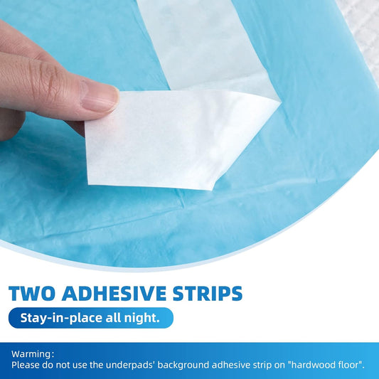 Bed Pads with Adhesive Strip 30"x36" Thicken Elderly Adults Incontinence Underpads Disposable,Heavy Duty Absorbent Chucks Waterproof,XL Extra Large Puppy Pee Training Pad[25 Pads]