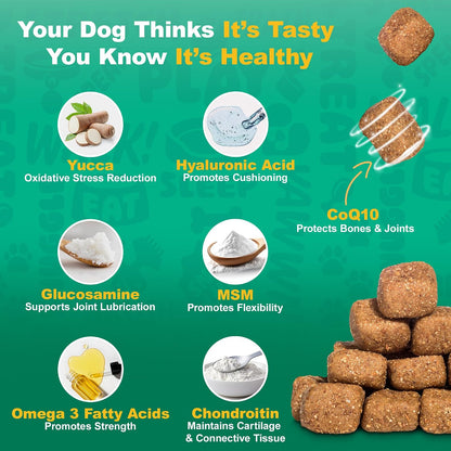 Hip & Joint Chews for Dogs, Chicken, All Breeds