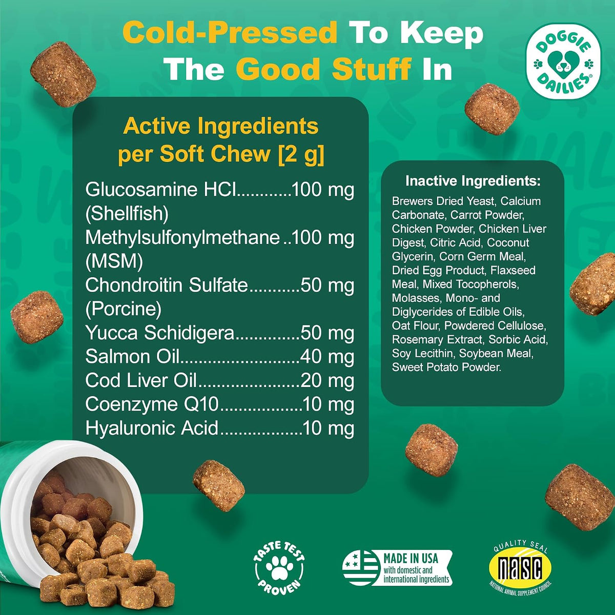 Hip & Joint Chews for Dogs, Chicken, All Breeds