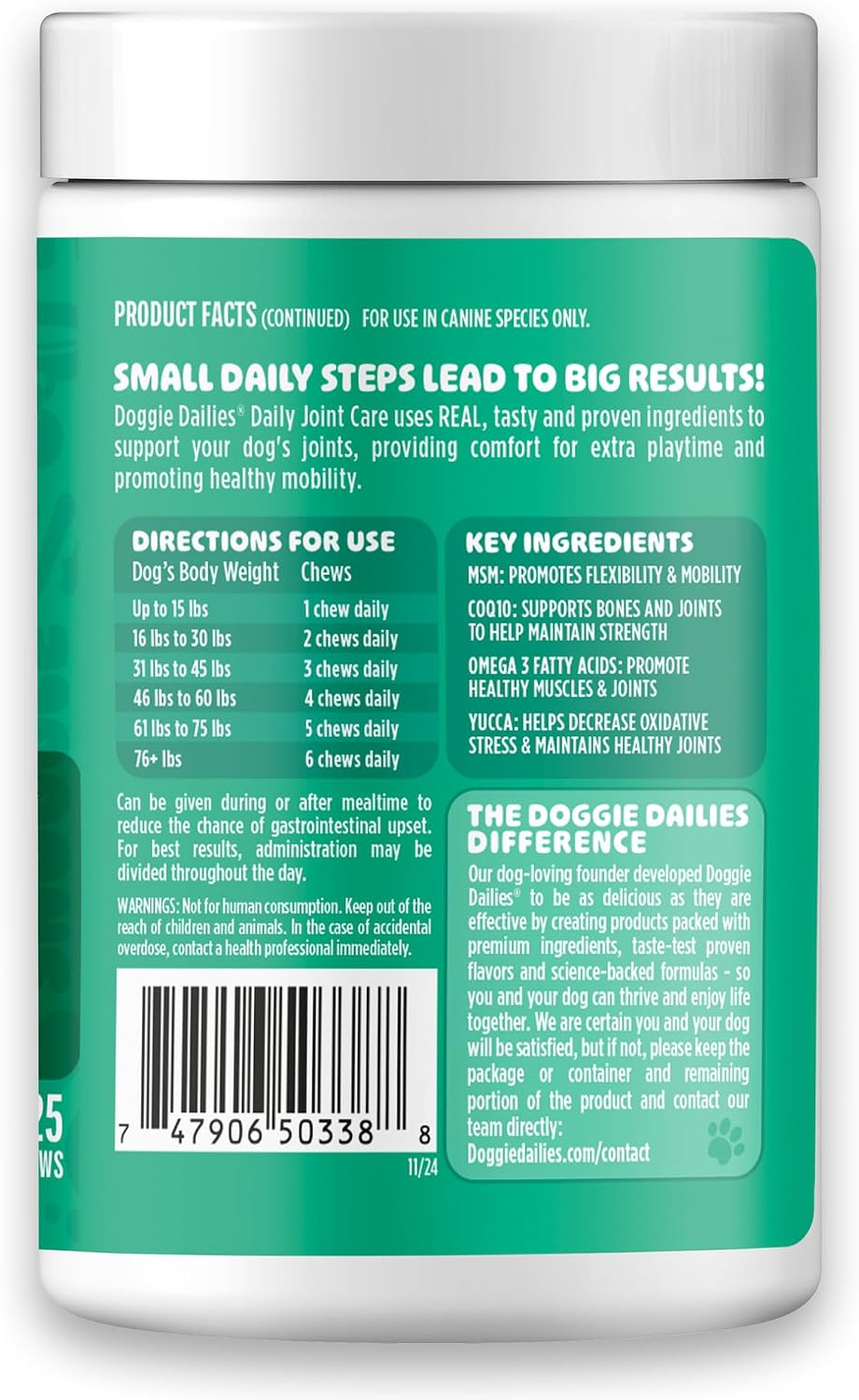 Hip & Joint Chews for Dogs, Chicken, All Breeds