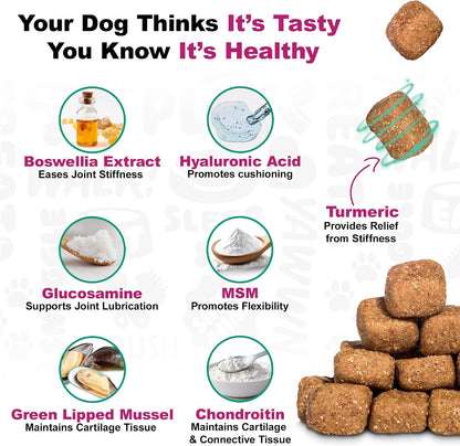 Hip & Joint Chews for Dogs, Chicken, All Breeds