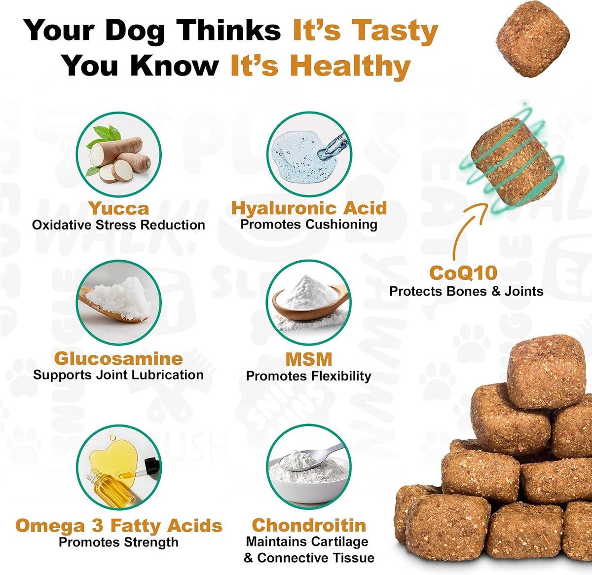 Hip & Joint Chews for Dogs, Chicken, All Breeds
